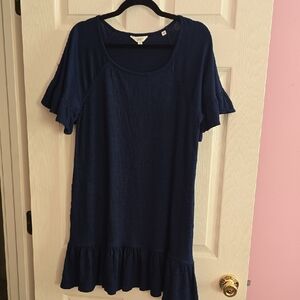 Max Studio Deep Blue Textured Dress